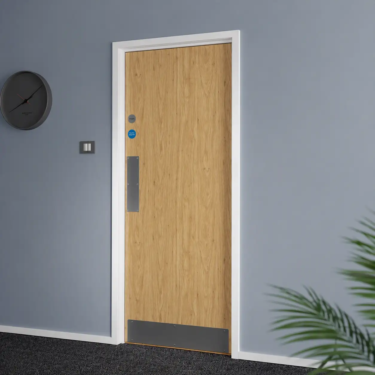 New fire door fitted as part of commercial maintenance